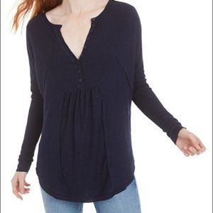 NWT: free people Leo Henley Thermal top